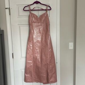 Sister Jane Pink Faux Leather Dress